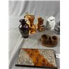 Image 2 : Lot Of Misc. Vintage Home Decor Accents - 6" Copper Pitcher, 6.5" Japanese Vase, 5" Stone Carving & 