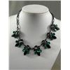 Image 2 : Green & Black Rhinestone Necklace