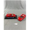 Image 1 : 2 Durango 1/24 Scale Die-Cast Metal Cars - Bugatti EB 110 On Stand & Ferrari F150