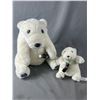 Image 2 : Coca-Cola Collectibles - 2 Polar Bear Stuffies & 16" x 16" Pillow