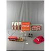 Image 1 : Coca-Cola Collectibles - Hat, Cookie Car, Placemats & More