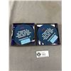 Image 2 : 2 1991 Nova Scotia Bluenose II   4" Brass Coasters In Presentation Box