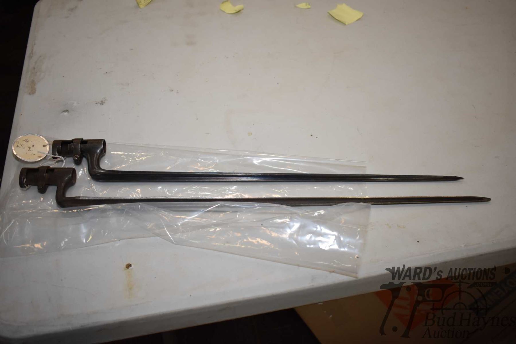 Two vintage bayonets including Springfield w/ triangular blade and ...
