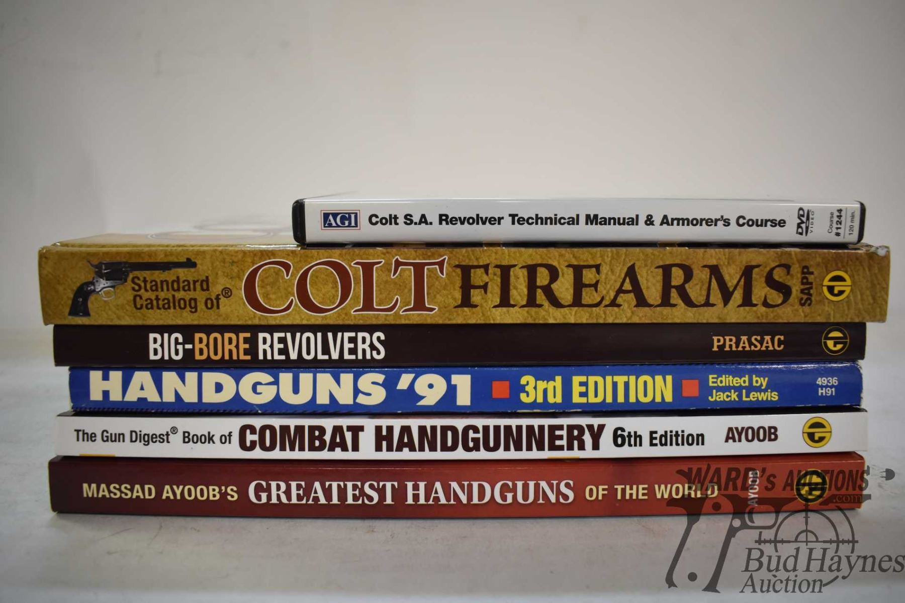 Selection of handgun books including hardcover "Standard Catalog of