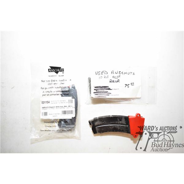 Three Anschutz .22 CAL mags