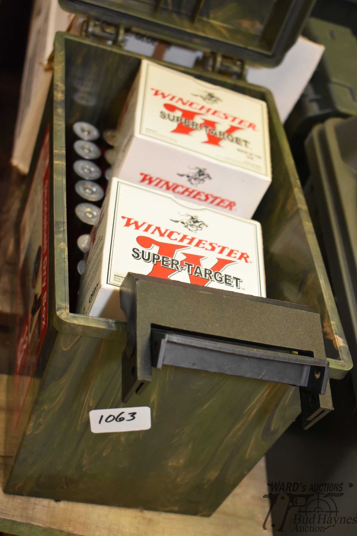 Count Boxes Plastic ammo box containing two 25 count boxes of Winchester 12 GA 2 3/ ...