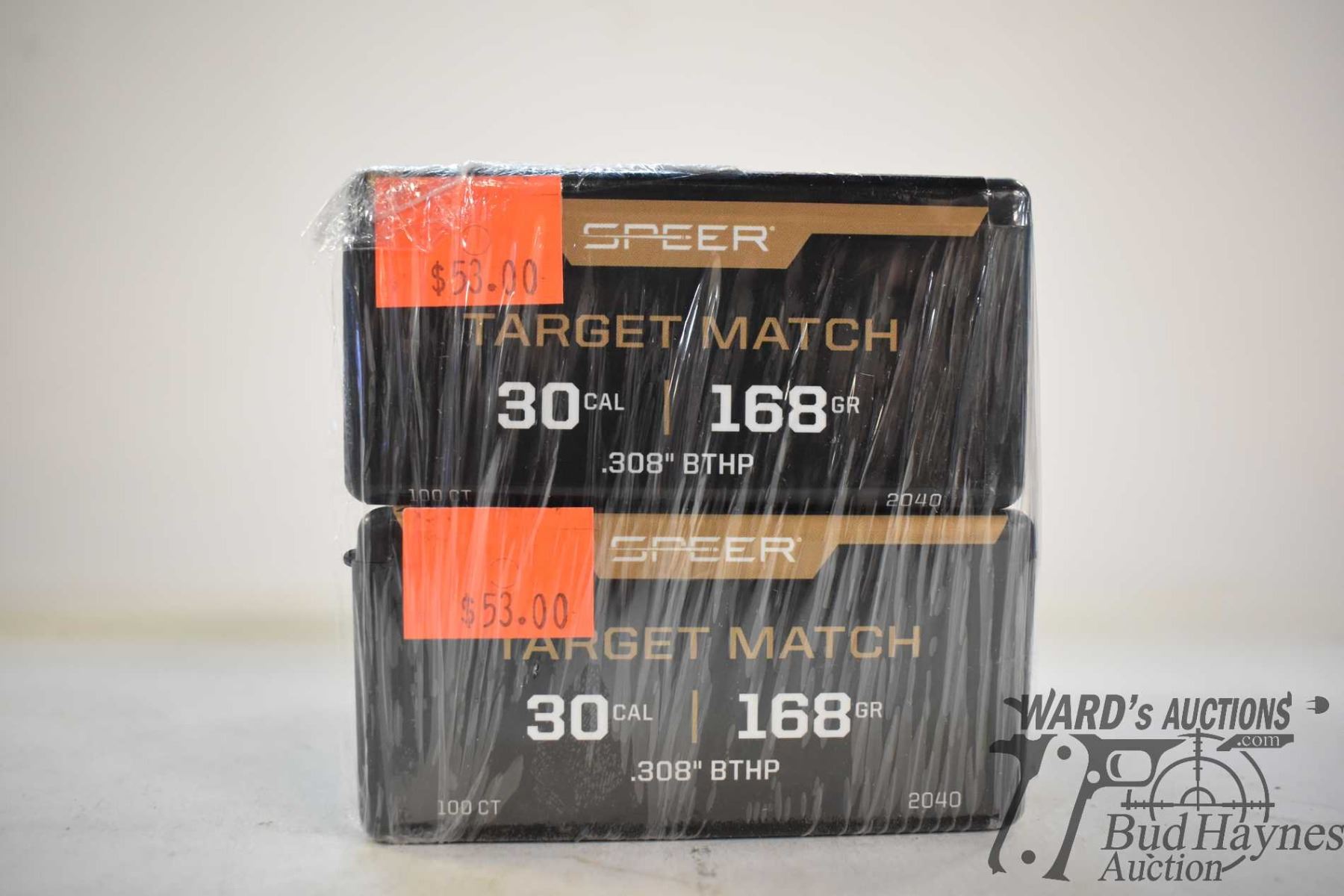 Two 100 count boxes Speer Target Match .30 CAL 168 GR BT HP