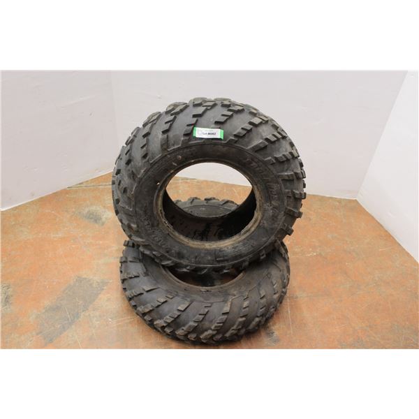 * 2X BID PRICE - Carlye Badlands AT 205/85 R12 (Front Tires)
