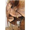 Image 9 : * 14.5" Roping Saddle, 3-Way Front Rigging Rawhide covered Wood Tree. 6/5 Gullet width, Double Riggi