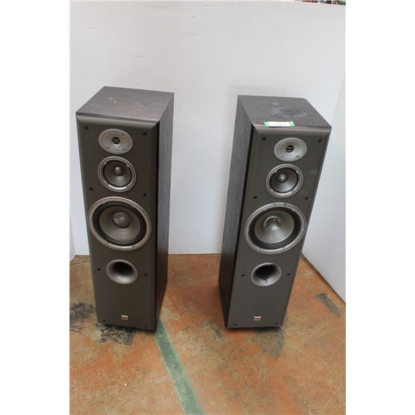 * (2) JBL Tower Speakers - As Is, Some Wear - 36" x 12" x 7"