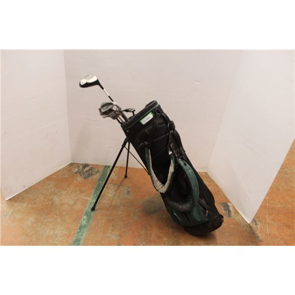 * Nike Golf Bag w/ Various Golf Clubs