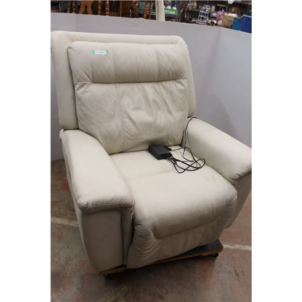 * Faux Leather Power Recliner Chair - Works