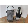Image 1 : * (2) Wheeled Cloth Shopping Baskets