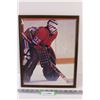 Image 1 : Denis Heron Montreal Canadiens Goalie Picture in Frame - 15" x 12"
