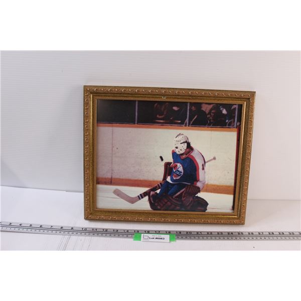 Winnipeg Jets Goalie Pierre Hamel Picture in Frame - 16" x 14"