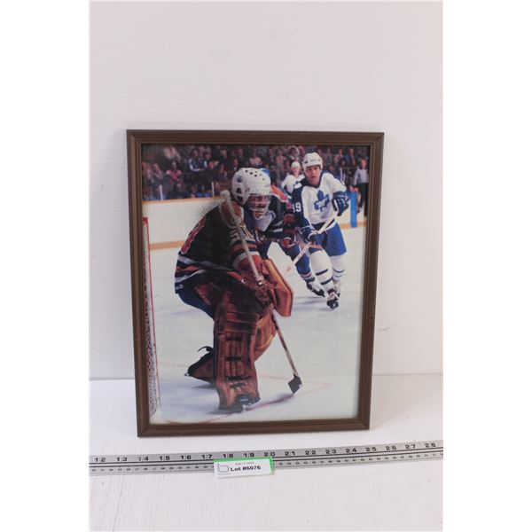Ron Lowe Goalie Picture in Frame - 15" x 12"