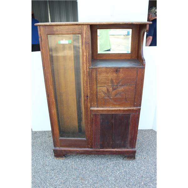 ** Antique German Made Wardrobe - Some Wear - 38" x 13" x 60" High