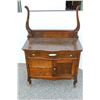 Image 1 : ** Antique Oak Harpsicord Washstand - Some Wear On Feet as Pictured - 35" x 18" (With Harp Height 53