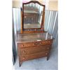Image 1 : ** Bell Furniture Co Antique Four Drawer Mirrored Dresser - 39" x 20" x 70" Tall (With Mirror Height