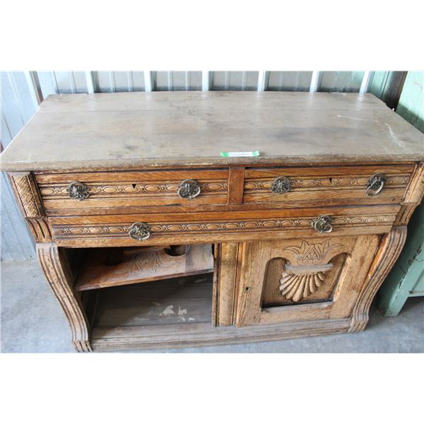 ** Antique Regency Style Buffet (Late 1800's) - Needs Repair - 52" x 22" x 36" Tall