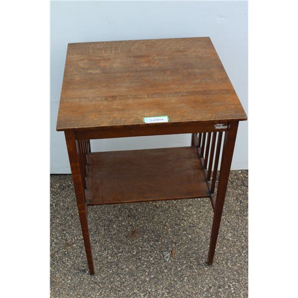 ** Antique Wooden Entry Table - 22" x 22" X 30" Tall