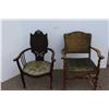 Image 1 : ** (2) Antique Sitting Chairs - Worn