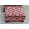 Image 7 : ** Antique Upholstered Arm Chair & Stool - Some Wear
