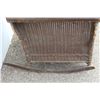 Image 4 : ** Antique Leather & Wicker Rocking Chair