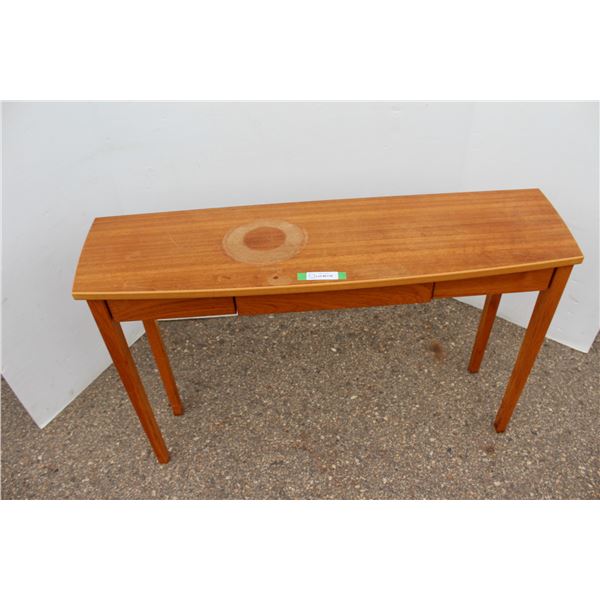 ** Sofa Table w/ Three Drawers - 47" x 12" x 28.5" Tall - Legs Need Repair, Damage on Top