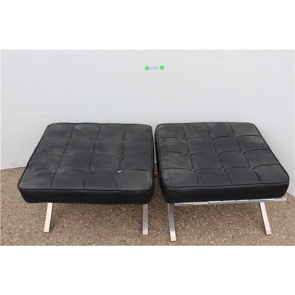 ** (2) Upholstered Stools - 23" x 25" x 17" Tall