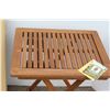 Image 3 : ** Hammacher Schlemmer Brazilian Eucalyptus Folding TV Tray