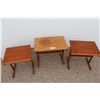 Image 1 : ** Nesting Tables Set (Three) - Stained - 21" x 14" x 19"