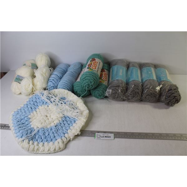 Knitting Yarns & Started Project