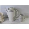 Image 4 : Ceramic Coffee Pot - Assorted Cups - (4) Fire King Cups