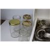 Image 4 : Metal canning Rings - Snap Rings - Glass Lids - Jars - Measuring Spoons