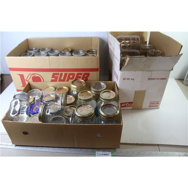 Large Assortment of Jars & Canning Jars - Improved - Ideal - Jewel