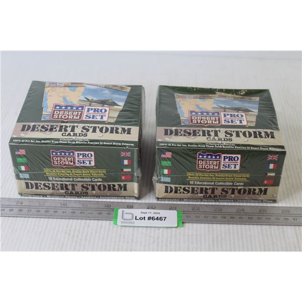 (2) Desert Storm Proset Educational Collector Cards (NIB)