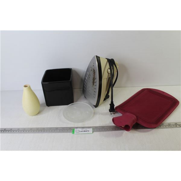 Protor-Silex Iron (working) - Hot Water Bottle - Vase - Plant Pot - Glass Stand