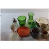 Image 3 : Vases, Sugar Dispenser and Assorted Plates & Bowls