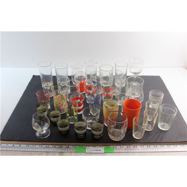 Tupperware Cup and (20+) Assorted Vintage Cups and Glasses