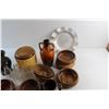 Image 4 : Vase, Egg Beater, (3) Baskets, Wooden Salad Bowls, and Assorted Items