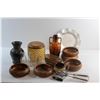 Image 5 : Vase, Egg Beater, (3) Baskets, Wooden Salad Bowls, and Assorted Items