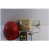 Image 2 : Vintage Electric Monarch Clock, Hard Hat, Puzzle, Towel Rack and Assorted Items