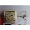 Image 7 : Vintage Electric Monarch Clock, Hard Hat, Puzzle, Towel Rack and Assorted Items