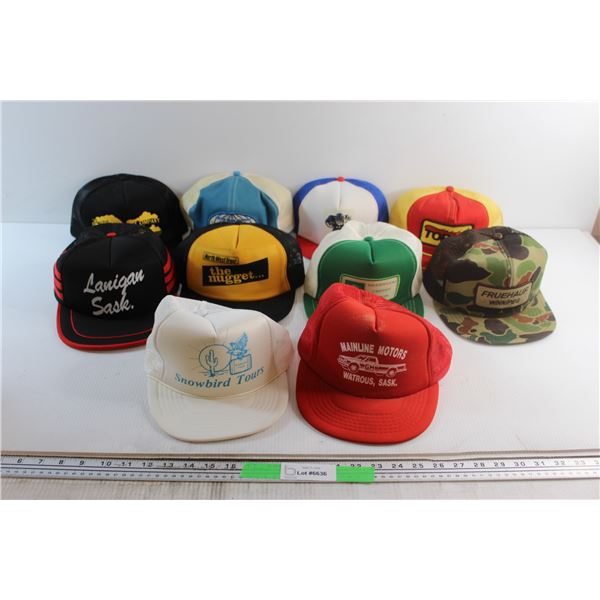 (10) Advertising Hats - Mainline Motors, Lanigan, Fruehauf