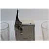 Image 5 : Baycrest Electric Can Opener - Untested and (3) Milkshake Glasses