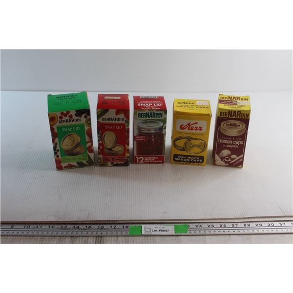 (4) Bernardin and Kerr Snap Lids and Mason Caps