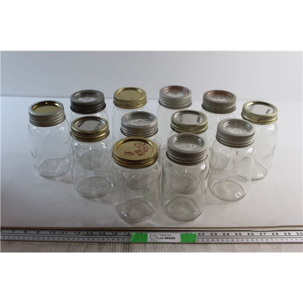 (12) Assorted Canning Jars