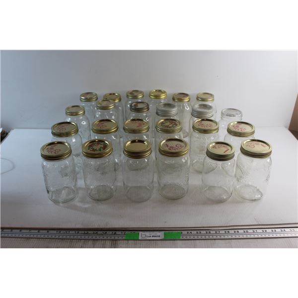 (24) Assorted Canning Jars