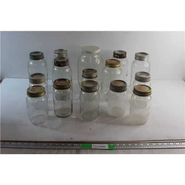 (15) Assorted Canning Jars